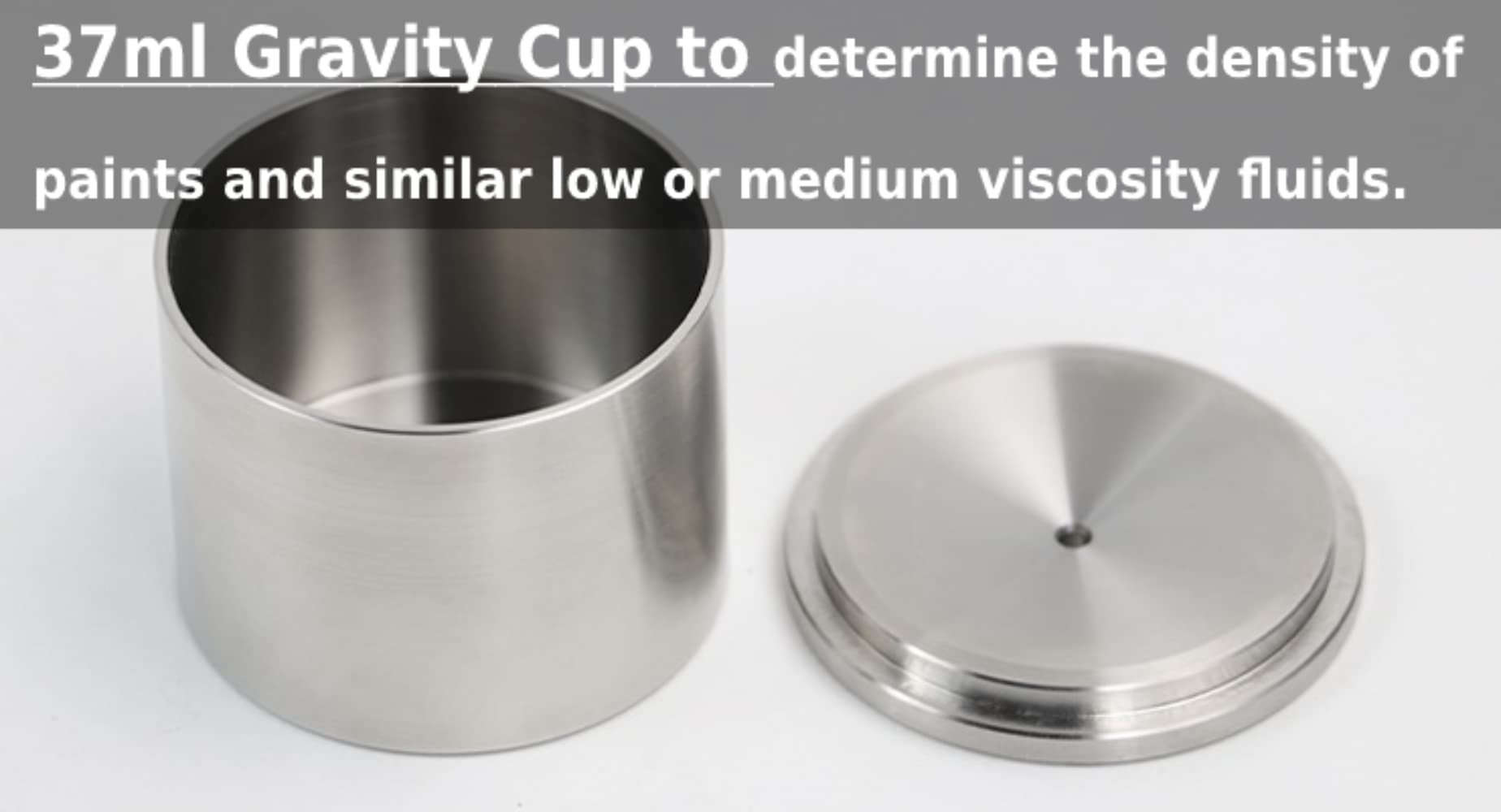 37ml Specific Gravity Cup, Stainless Steel Paint Density Cup, Densimeter Liquid Pycnometer