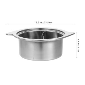 ERINGOGO Hot Pot with Divider, 9 Stainless Steel Shabu Shabu Pot Nonstick Stockpot, Dual Sided Soup Pot Saucepot, Chinese Yin Yang Hot Pot for Induction, Gas Stovetop