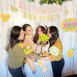 Lemon Bridal Shower Decorations She Found Her Main Squeeze Photo Booth Props Lemon Citrus Party Supplies - Set of 24