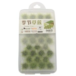 LQ Industrial Static Grass Tuft Model 8-9mm High Grass Tufts Terrain Model Kit Fake Moss Grass and Tweezers for Train Landscape Railway Artificial Grass Modeling