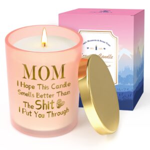 gifts for mom from daughter son, handmade candle gifts for mom, unique mother's day present, funny birthday gifts for mom, mom gifts,mothers day gifts,lavender scented candles(7oz)