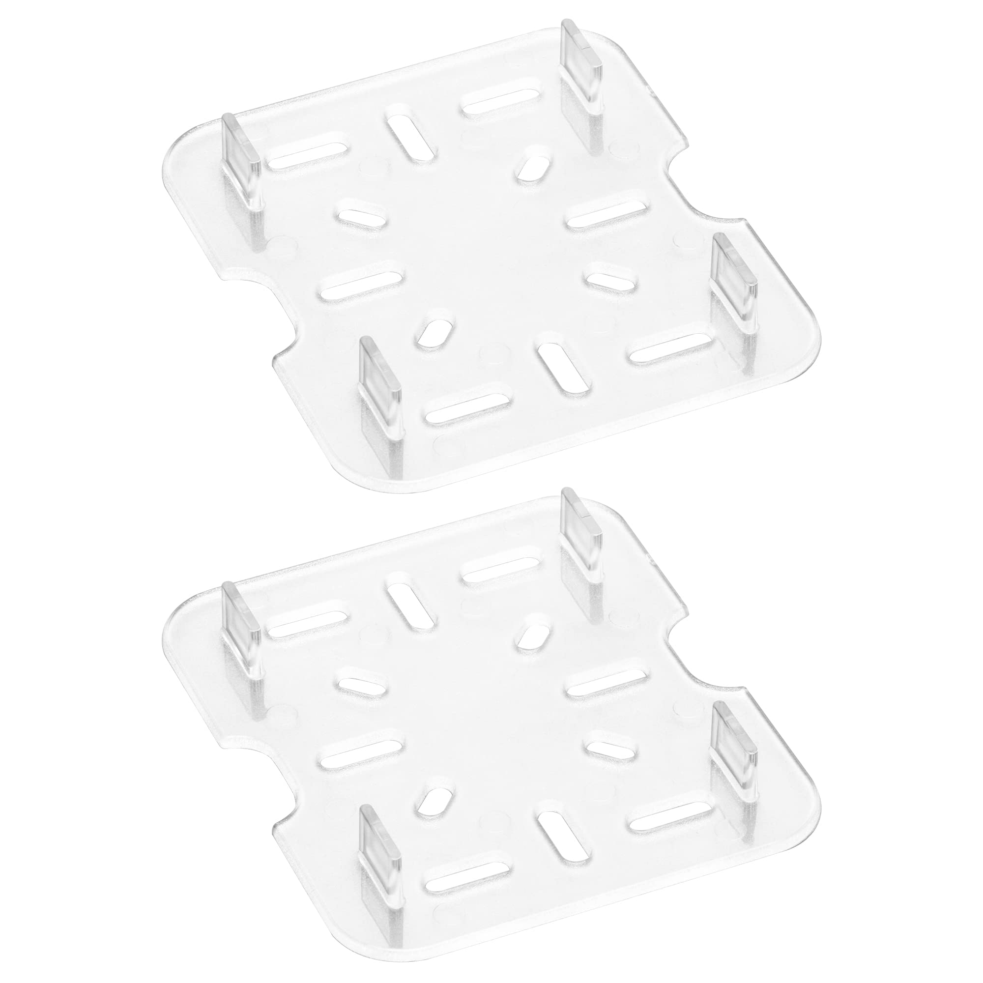 BIEAMA Plastic Drain Shelf for 1/6 Size Food Pan Clear 2 Pack,Commercial