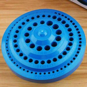 HomeSoGood Drill Bit Storage Holder Case 1-13mm Drill Bit Storage Box Round Shape Organizer Stand Household Rotatable Drill Rack(Blue)