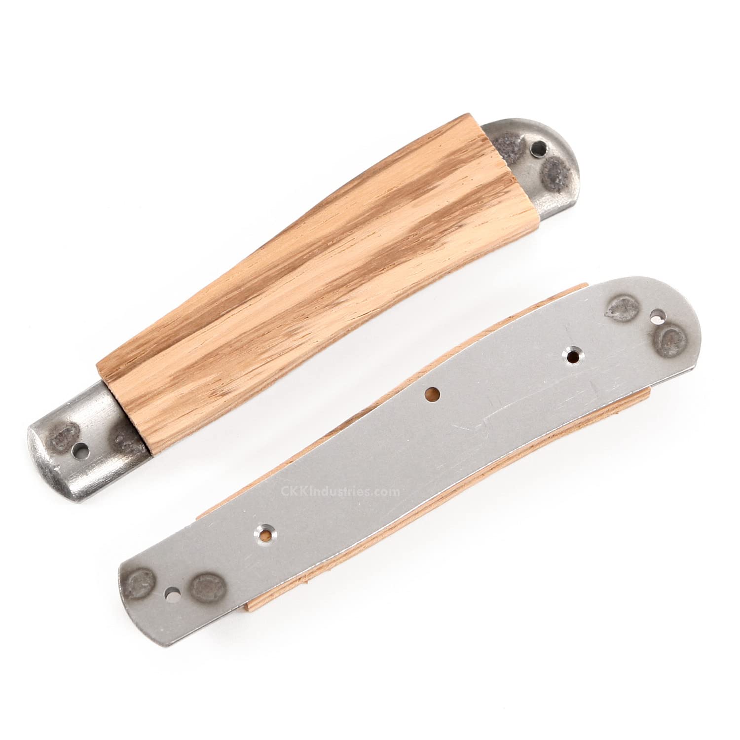 EZSMITH Knife Making Kit - Lineman Trapper - DIY Folding Slipjoint Knife - (Parts Kit) - (w/Pre-machined Zebrawood Handle Scales) - (Gift Boxed) - (USA Design) - (by KnifeKits)