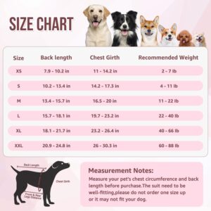 Lukovee Recovery Suit for Dogs, Zipper On Recovery Suit for Female Male Dog, Onesie Abdominal Wounds Cone E-Collar Alternative Prevent Licking Spay Recovery Suit (A-Pink,X-Small)