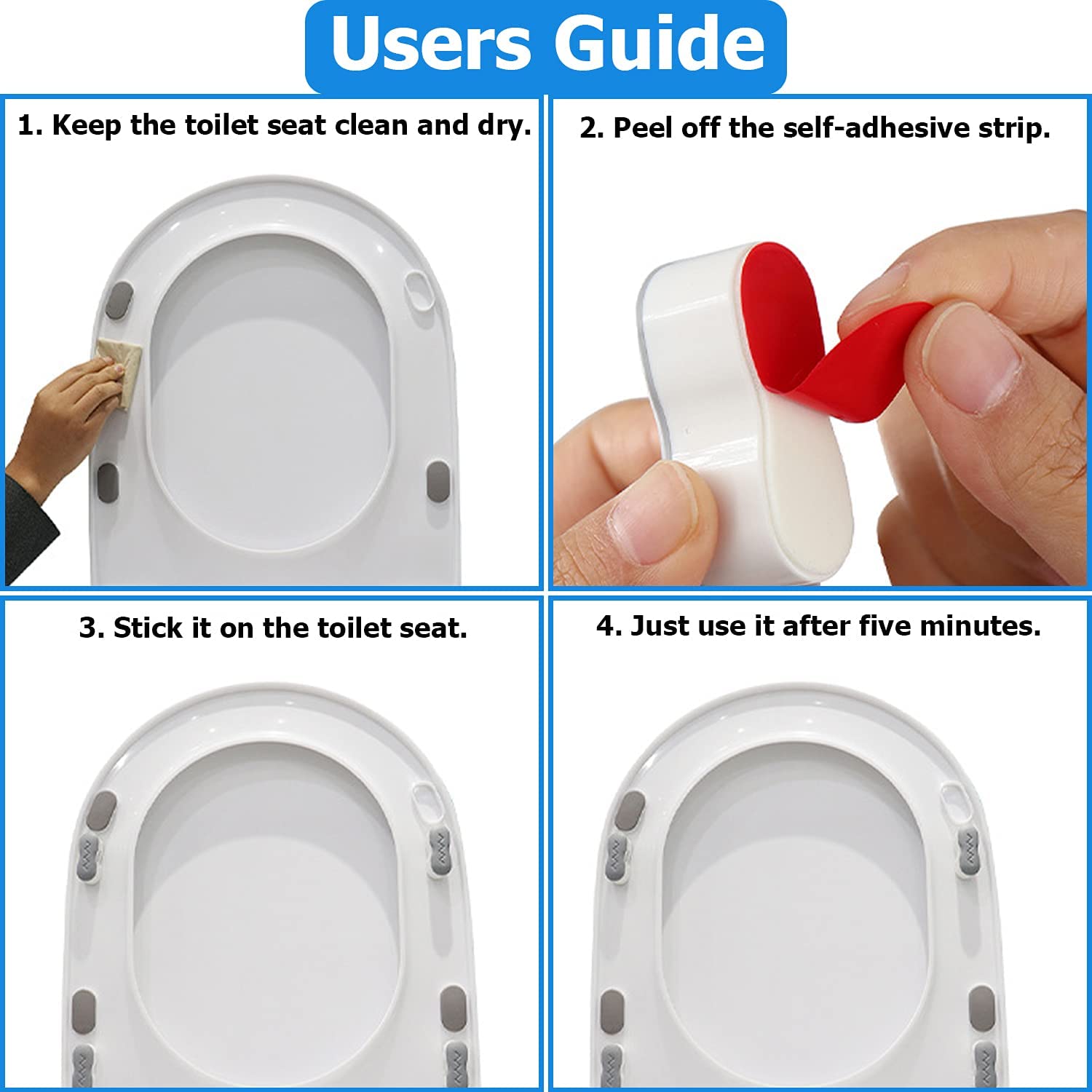 Bidet Toilet Seat Bumper 8 Pcs Bidet Attachment for Toilet，Universal Seat Bumper Kit Replacement Bumpers with Strong Adhesive， Reduce The Noise，Stop The Toilet from Sliding