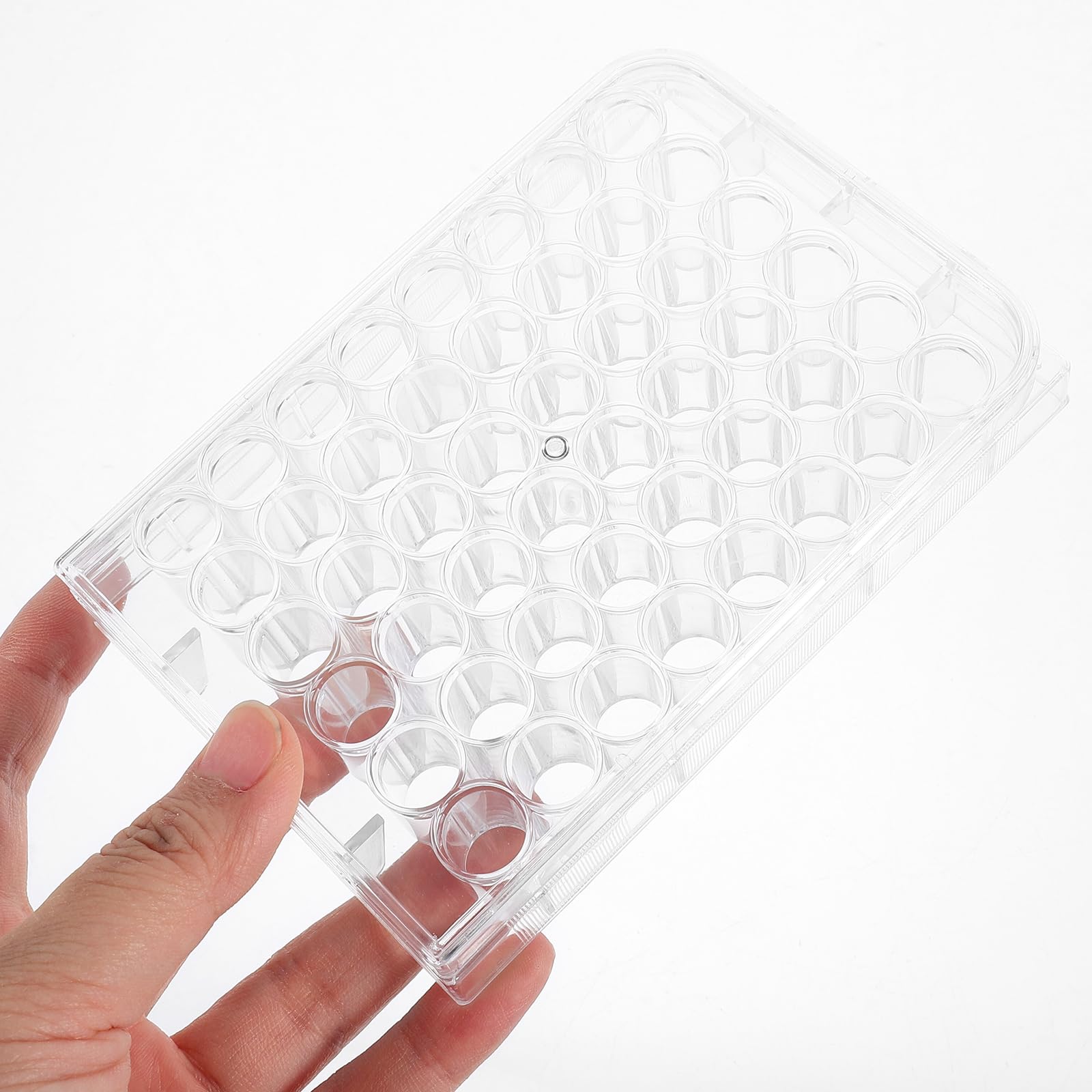 TEHAUX 48 Holes Disposable Serving Tray Pill Filler Tray Tube Rack for Lab Equipment Well Cap Ceramic Tray Tissue Culture Plate Tissue Culture Kit Tool Tray Tools Cub Ceramics