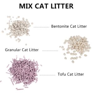 Tofu Cat Litter, Dust-Free Kitty Litter, Fast Drying, Ultra Absorbent Clumping Cat Litter Pellets, Lavender Cat Tofu Litter Odor Control, Less Scattering, Dust-Free Mixed Tofu Cat Litter.