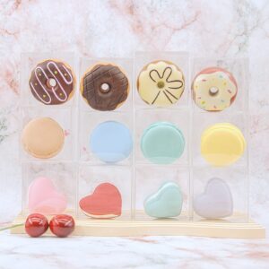 Capkyke 50pcs 2.2x2.2x1.4 Inch Oreo Boxes Small Clear Cookie Boxes Single Macaron Boxes Candy Boxes for Small Treat Wedding Favors Party Boxes Small Gift Boxes