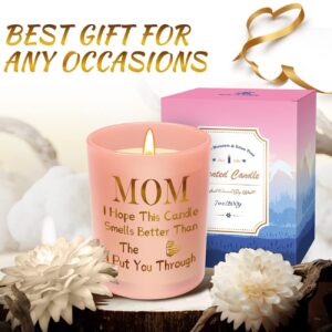 Gifts for Mom from Daughter Son, Handmade Candle Gifts for Mom, Unique Mother's Day Present, Funny Birthday Gifts for Mom, Mom Gifts,Mothers Day Gifts,Lavender Scented Candles(7oz)