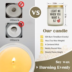 Gifts for Him - Light Me When You Want A BJ Candle, Funny Birthday Gifts for Men Naughty Valentines Day Engagement Anniversary Christmas Gifts for Husband Boyfriend Fiance Guy