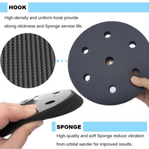 2 Pack 9 inch 6 Hole Hook and Loop Replacement Backing Pad for Orbital Sander Drywall Sander for Wall Grinding Woodworking