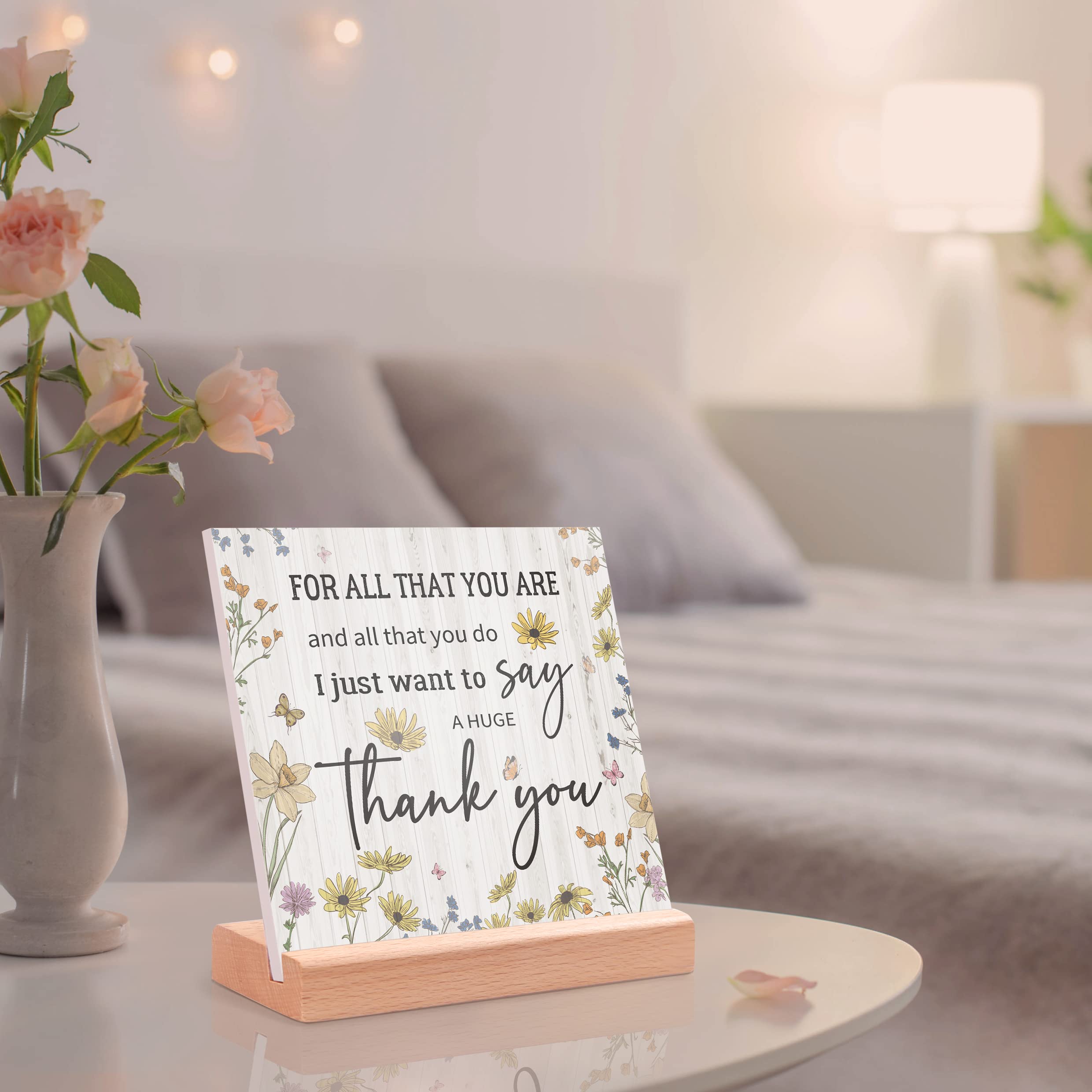 Unique Thank You Gifts for Women - Personalized Desk Card with Thanks Words - Christians Gifts for Women， Funny Thank You Gifts for Coworkers Best Friends Nurse Teacher Family Boss