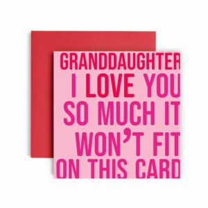 huxters birthday cards for women - i love you granddaughter birthday card for her - funny happy card for granddaughter fun love happy birthday - 14.8cm (granddaughter)