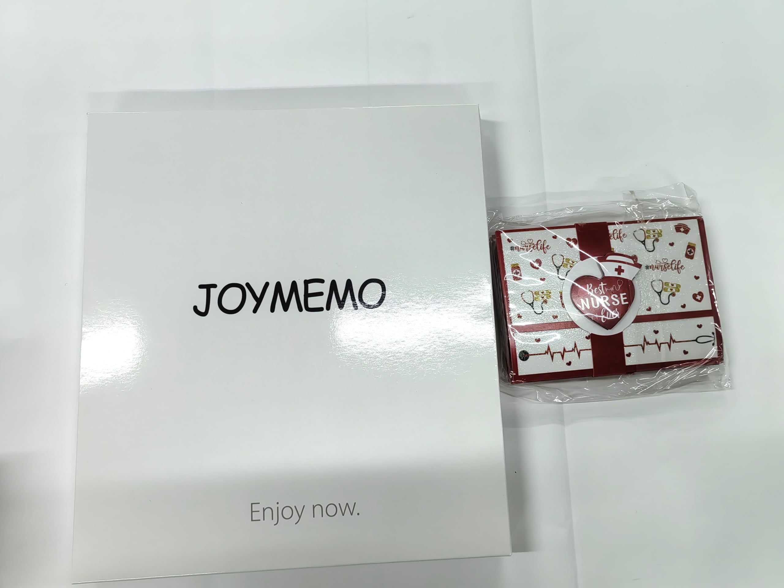 JOYMEMO 4 Pack Nurse Gift Card Holders - Nurse Appreciation Week Money Holder with Envelope for Nurse Week Thank You Nurse Gift Card Sleeves, Best Nurse Ever Prizes Paper Party Favors