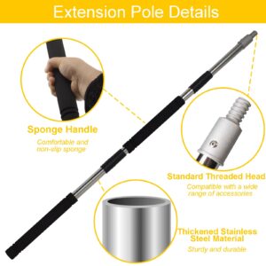 Greeily Extension Pole, 2 Ft to 12 Ft Paint Extension Pole Multi-Purpose Splice Spider Brush Outdoor Spray Paint Roller Cleaning Extendable Pole and Chandelier Replacement (3feet-11feet)