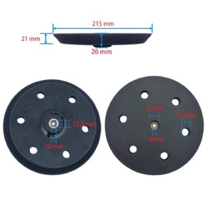 2 Pack 9 inch 6 Hole Hook and Loop Replacement Backing Pad for Orbital Sander Drywall Sander for Wall Grinding Woodworking