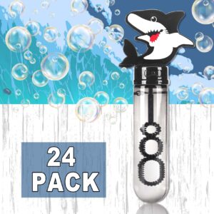 JOYYPOP 24 Pack Mini Bubble Wands for Kids Shark Party Favors Bubble Wands Summer Ocean Beach Gifts for Boys Girls Shark Theme Birthday Party