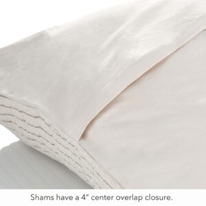 Nate Home by Nate Berkus 3-Piece Cotton Matelasse Duvet Cover Set | Lightweight Breathable Bedding from mDesign - King Size - Includes 1 Duvet Cover, 2 Pillow Shams, Pearl/Morel (Cream)