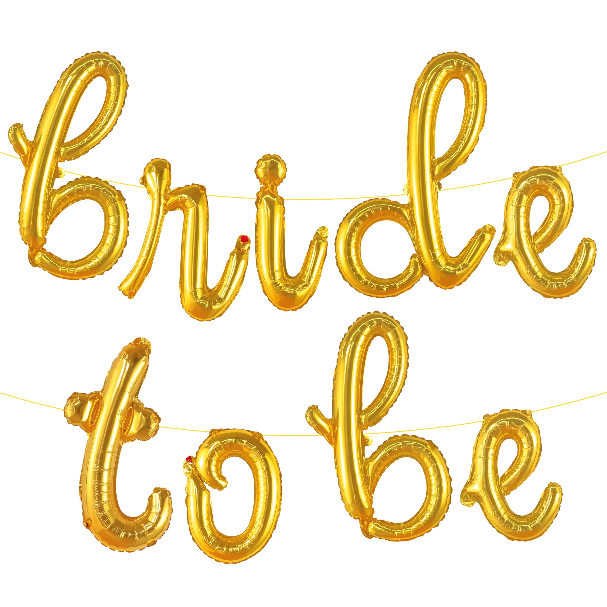 KatchOn, Gold Script Bride To Be Balloons - 16 Inch | Bridal Shower Balloons for Bachelorette Party Decorations | Bride To Be Gold Balloons for Bridal Shower Decorations | Bride To Be Decorations