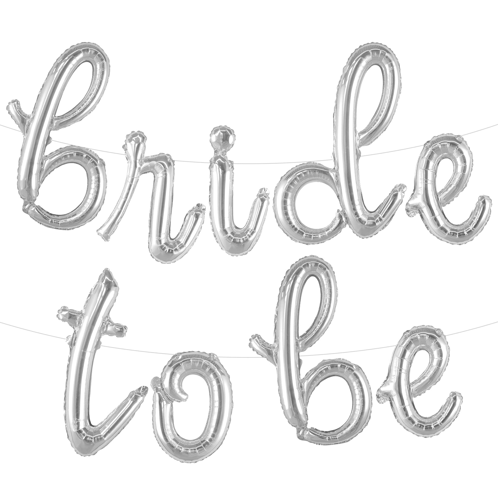 KatchOn, Silver Bride To Be Balloons Script - 16 Inch | Bride To Be Sign for Bachelorette Party Decorations | Bride Balloons, Bridal Shower Decorations | Bride To Be Decorations, Bachelorette Party