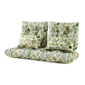 artplan outdoor loveseat cushions,5 piece wicker chair cushions set,tufted cushons for wicker bench patio furniture,floral