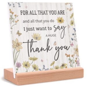 unique thank you gifts for women - personalized desk card with thanks words - christians gifts for women， funny thank you gifts for coworkers best friends nurse teacher family boss