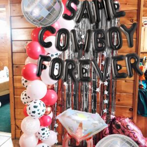 JeVenis Same Cowboy Forever Balloons Same Cowboy Forever Bachelorette Decoration Western Bachelorette Party Decorations Cowgirl Nashville Bridal Shower Supplies