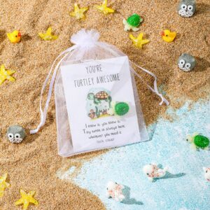 Fumete 50 Set Employee Appreciation Gifts Bulk for Coworkers Thank You Staff Gift Animal Pun Inspirational Note Cards Funny Resin Ducks Stars Whales Turtles Owls Office Gifts Pocket Favors