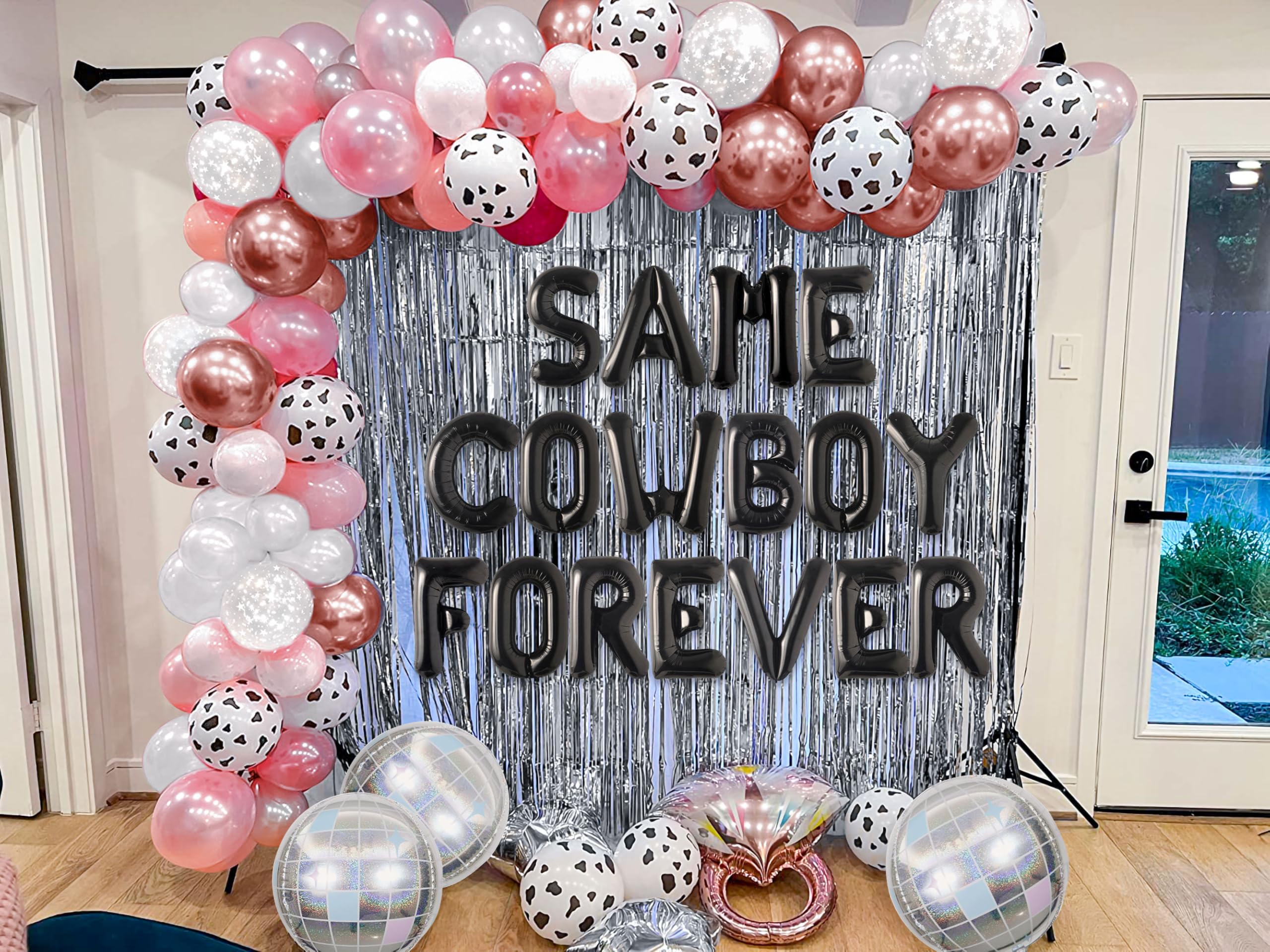 JeVenis Same Cowboy Forever Balloons Same Cowboy Forever Bachelorette Decoration Western Bachelorette Party Decorations Cowgirl Nashville Bridal Shower Supplies