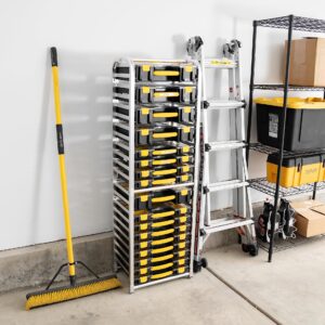 Zilker Home Premium Storage Rack for Yellow Tool Boxes - Organize Your Workspace with the Sturdy Wall Mount Tool Organizer, Utility Rack for Tools and supplies (Half Rack: 33" H x 19" W x 13" D)