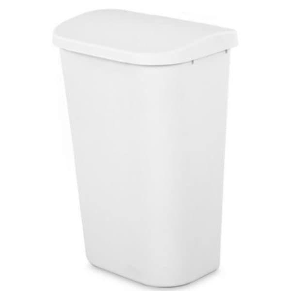 Sterilite 10758006 11.3 gal Lift Top Wastebasket White - Pack of 6