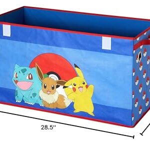 Idea Nuova Pokemon Collapsible Toy Storage Trunk, Durable with Soft Lid, 28.5"x14.5"x16"