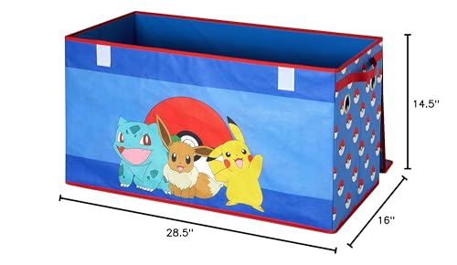 Idea Nuova Pokemon Collapsible Toy Storage Trunk, Durable with Soft Lid, 28.5"x14.5"x16"