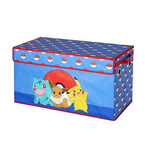 Idea Nuova Pokemon Collapsible Toy Storage Trunk, Durable with Soft Lid, 28.5"x14.5"x16"