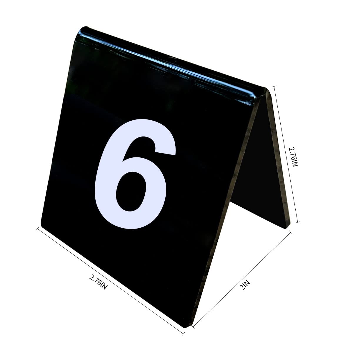 Table Numbers 1-10 Black Acrylic Table Numbers Double Side Number Table Tent Number For Wedding Reception Restrant