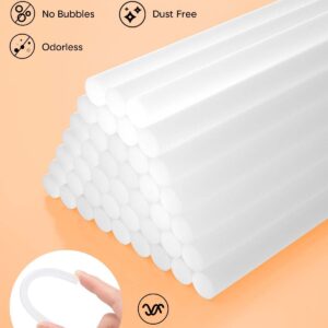 SHALL Full Size Hot Glue Sticks, 0.43” Dia x 8” Long, 70-Pack Clear Hot Melt Glue Gun Sticks for All-Temp Glue Guns, Multipurpose for Kids Adults DIY Art Craft Sealing Repairing Festival Decoration