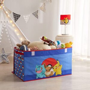 Idea Nuova Pokemon Collapsible Toy Storage Trunk, Durable with Soft Lid, 28.5"x14.5"x16"