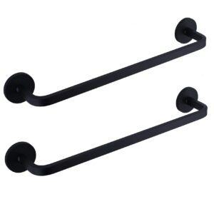 lekusha 2 pieces magnetic towel bar for refrigerator, magnetic towel holder towel hook hanger for fridge, kitchen stove, oven, dishwasher, sink laundry washing machine black