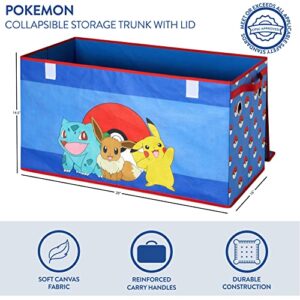 Idea Nuova Pokemon Collapsible Toy Storage Trunk, Durable with Soft Lid, 28.5"x14.5"x16"