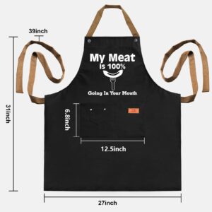 Gifts for Boyfriend, Husband Gifts from Wife, Men Birthday Gifts, Valentines Day Gifts for Him, Christmas Gifts for Men, Anniversary Mens Funny Gifts Gag Gifts - Kitchen Chef Apron with Pockets