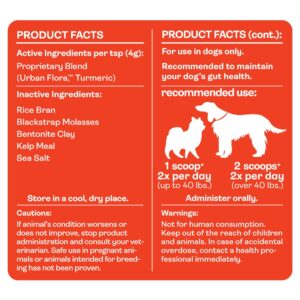 MuttGut All-Natural 3-in-1 Dog Probiotic, Prebiotic, and Postbiotic Supplement Powder - Probiotics for Dogs with 135 Billion CFUs, Anti Diarrhea, Digestive Enzymes & Antioxidants (90g)