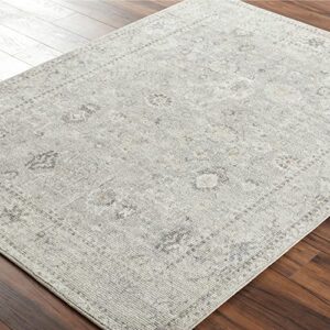 Livabliss x Becki Owens Davina Damask Runner Area Rug, 2'7" x 7'3", Light Grey