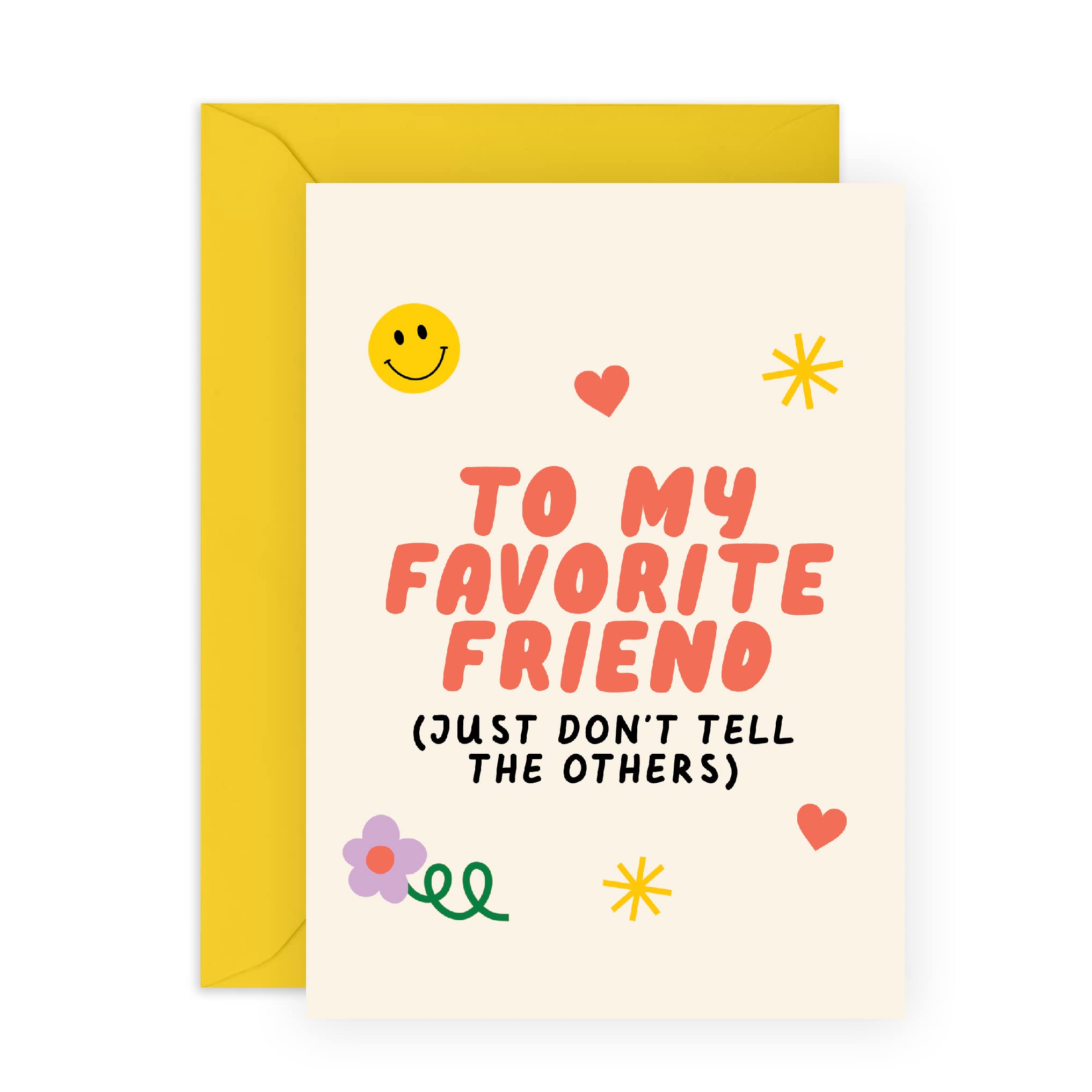 CENTRAL 23 Friend Birthday Cards For Women Men - 'My Favorite Friend' - Bestfriend Card - Comes With Fun Stickers - Made In UK