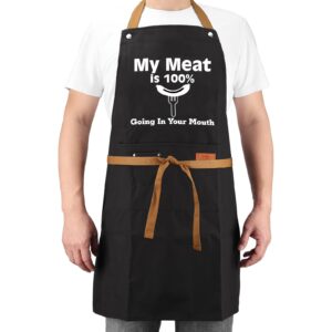 Gifts for Boyfriend, Husband Gifts from Wife, Men Birthday Gifts, Valentines Day Gifts for Him, Christmas Gifts for Men, Anniversary Mens Funny Gifts Gag Gifts - Kitchen Chef Apron with Pockets