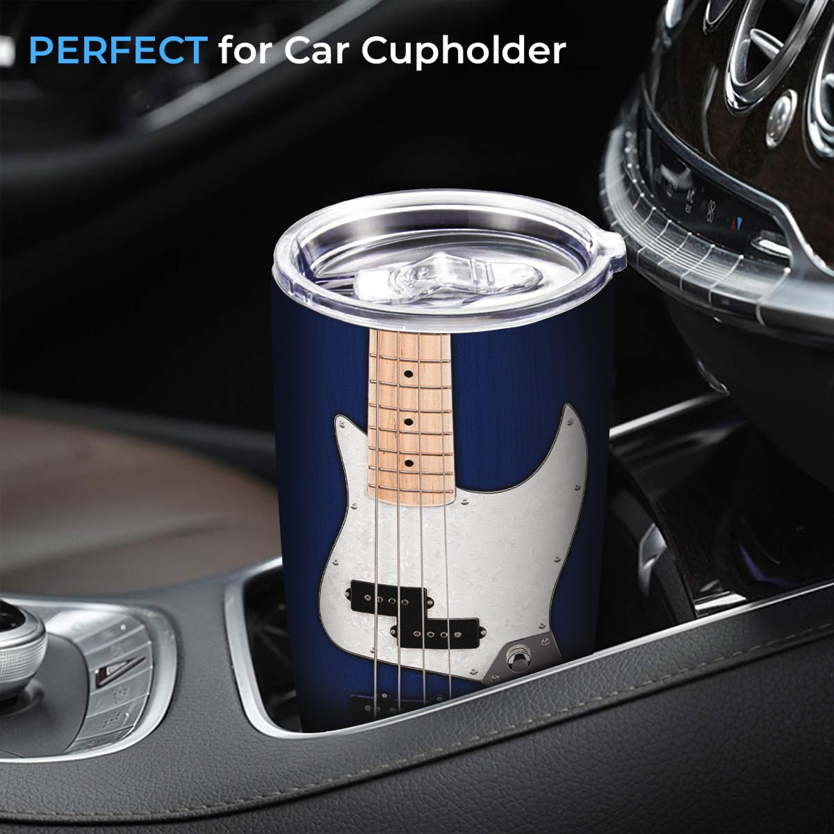 wowcugi Guitar Gifts Electric Guitar Tumbler Guitarist Gifts Stainless Steel Insulated 20oz Coffee Cups For Men Women Musician Lovers Players Christmas Birthday Accessories Gift