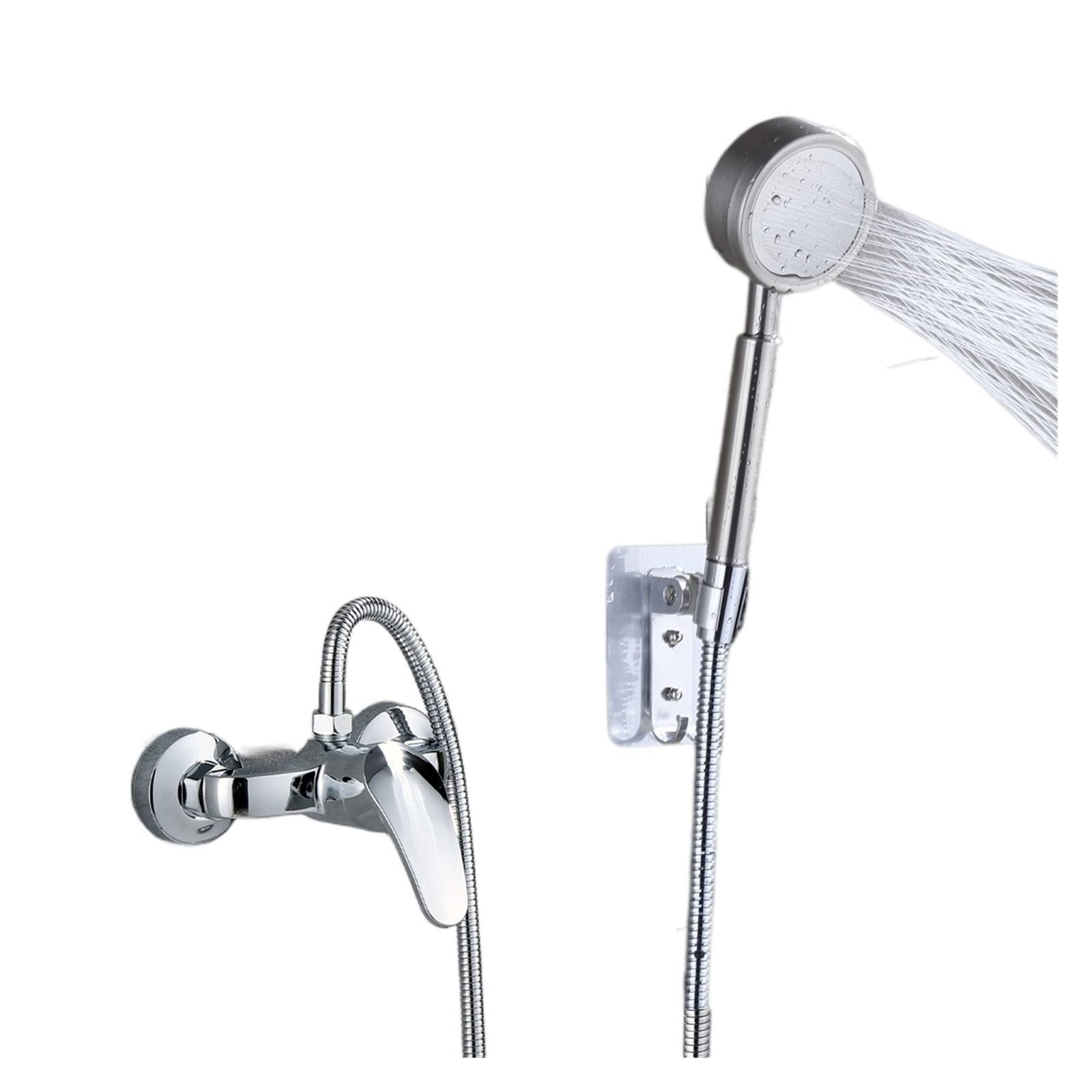 JEMITA Shower Faucets Set Bathroom Fixture Waterfall Restroom Bath Wall Mounted Bathtub Cold and Hot Water Mixer (Color : Shower Mixer Valve)