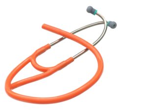 stethoscope tubing by truaevum - compatible replacement kit fits littmann(r) master cardiology(r) stethoscope & cardiology iii(r) stethoscope - double bore tube binaural k7 orange