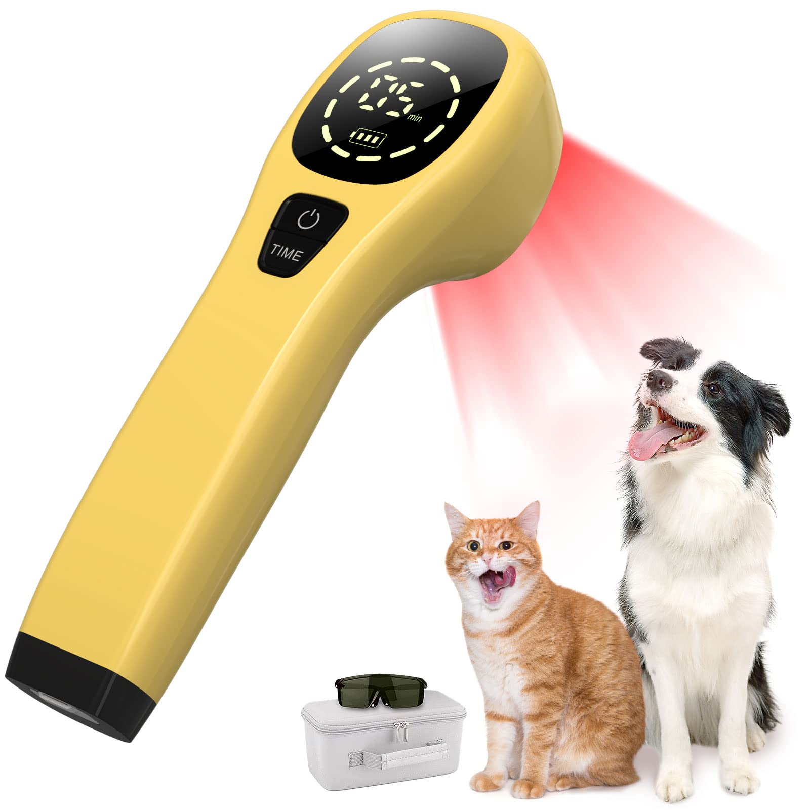 PUPCA Portable Red Light Therapy for Dogs, Handheld Cold Laser Therapy Vet Device & Infrared Light Therapy for Pet, Light Therapy for Pain Relief, Muscle & Joint Pain from Dog Arthritis