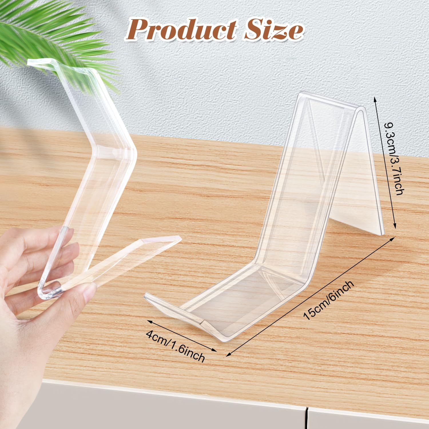 Cositina 6 Pieces Acrylic Shoe Display Stand Clear Sandal Rack Holder High Heel Show Display Stands Shoes Organizer for Home Store Retail Shop